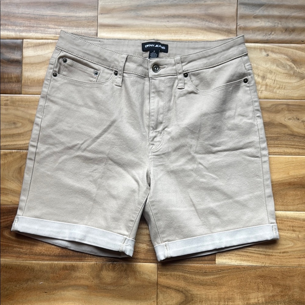 DKNY Beige Denim Shorts